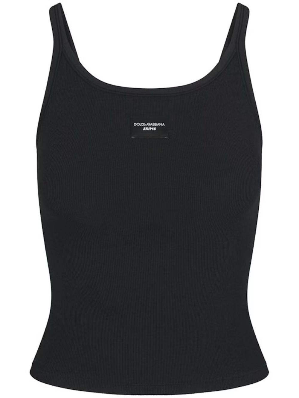 Dolce & Gabbana x SKIMS Cotton Rib Scoop Tank | ONYX